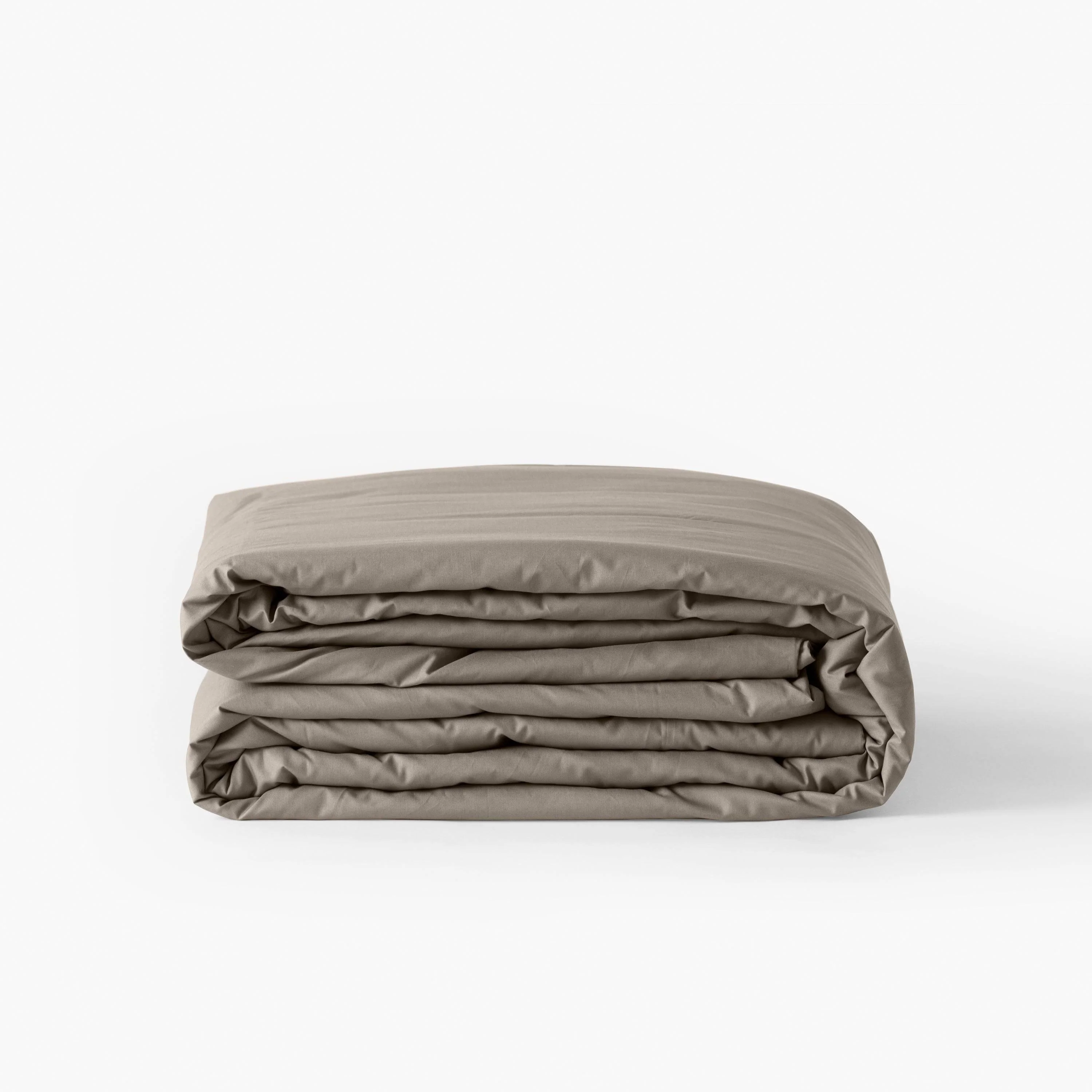 Neo Cotton Percale Duvet Cover - Linen Beige
