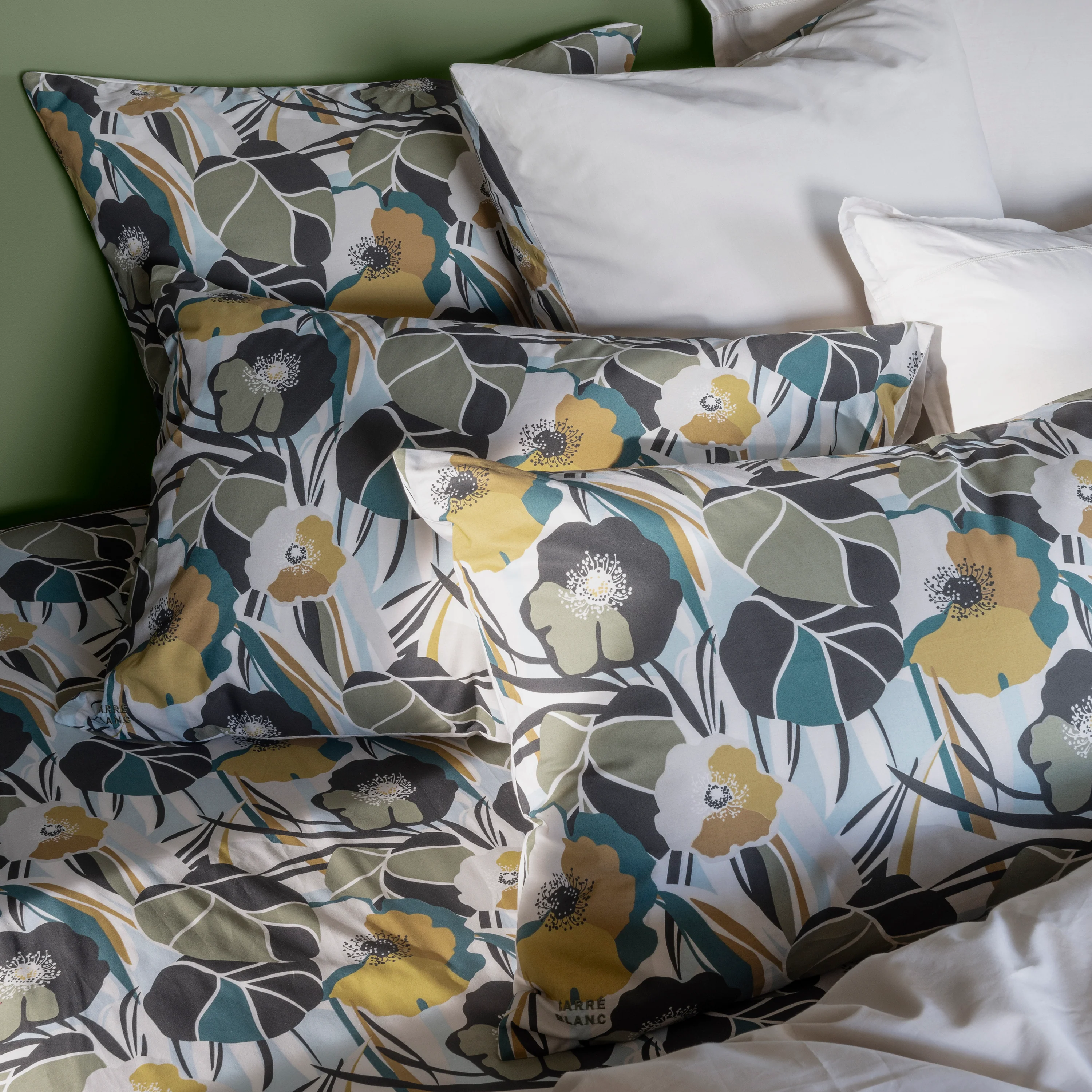Neo Square Cotton Pillowcase - Floral - Image 3