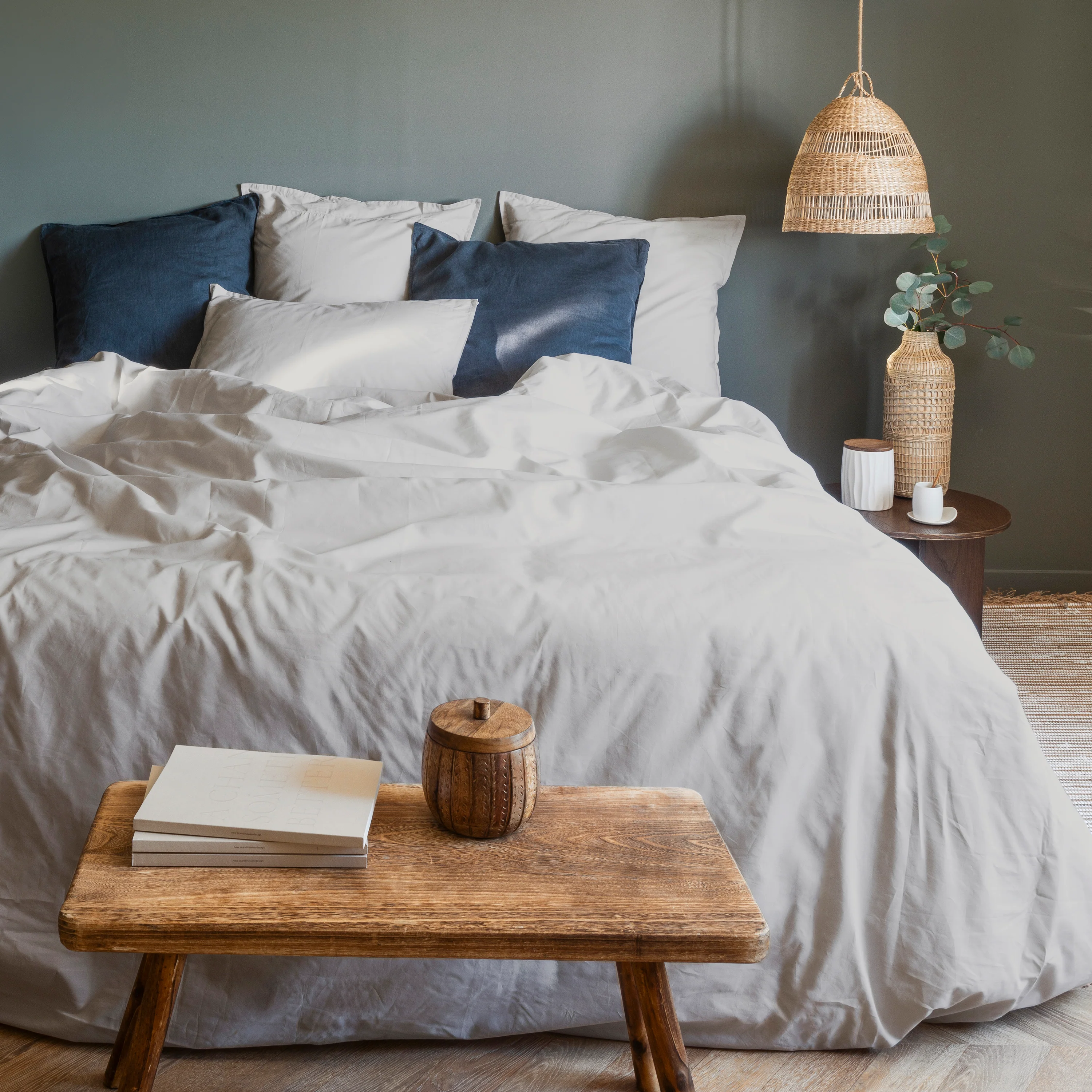 Neo Square Cotton Pillowcase - Beige - Image 3