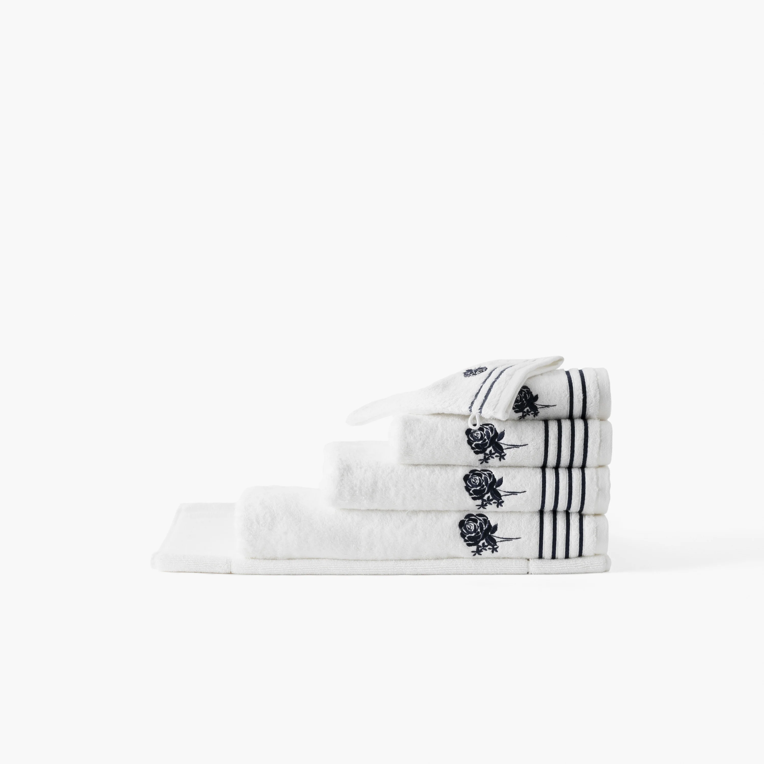 Rosablue Cotton & Bamboo Viscose Guest Towel - White - Image 3