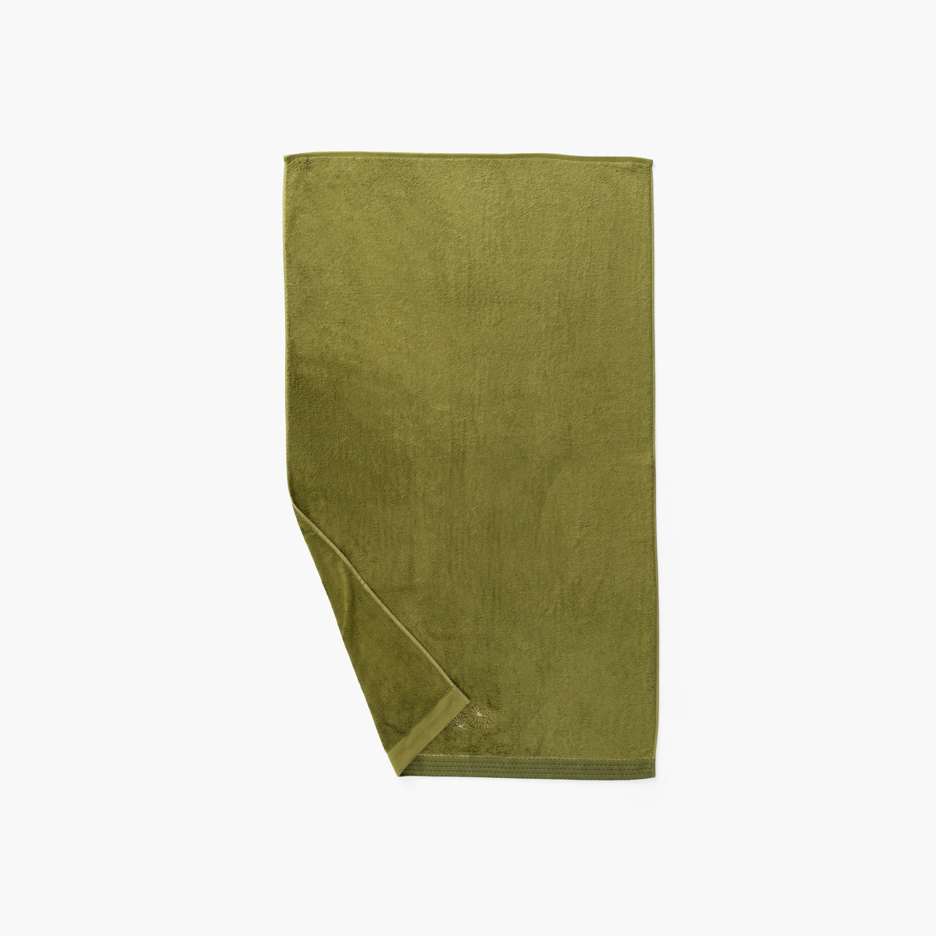 Silvalys Cotton & Bamboo Viscose Bath Towel - Moss Green - Image 7