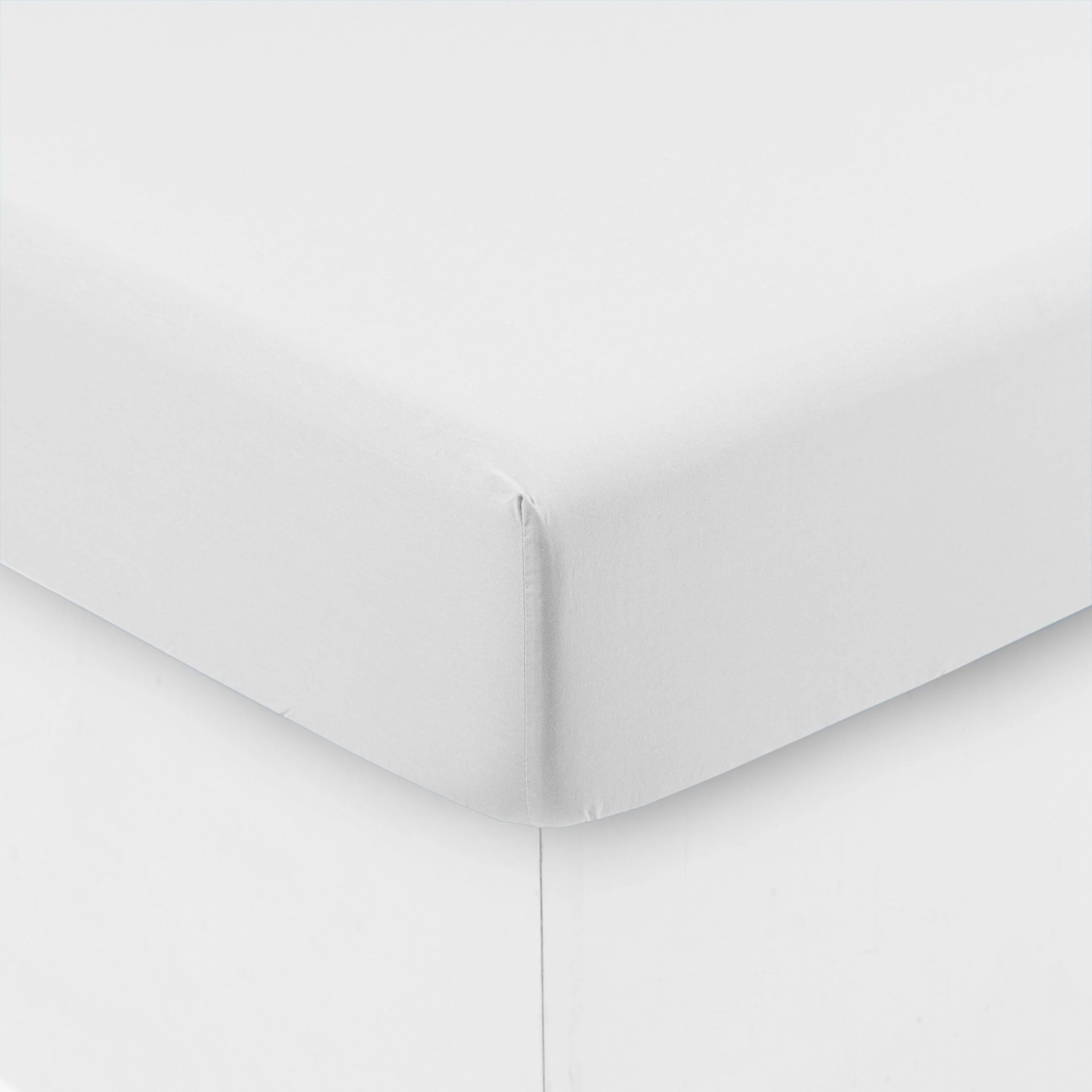 Songe Washed Cotton Fitted Sheet - White - Image 3