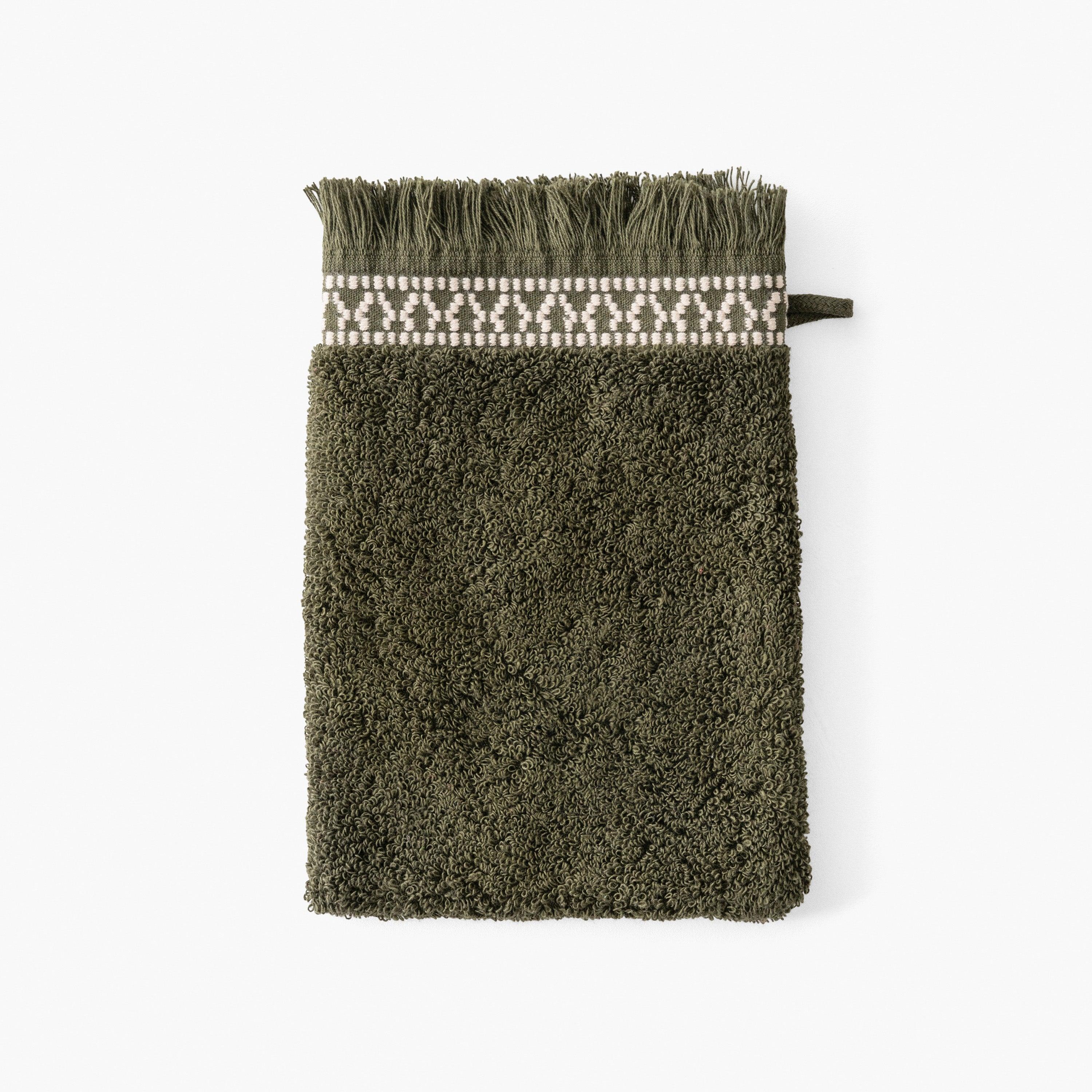 Villasol Cotton Bath Glove - Khaki Green